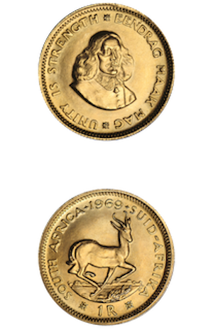 Золотая монета Южной Африки