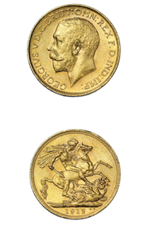 Gold Sovereign Edouard, Vitoria, Georges